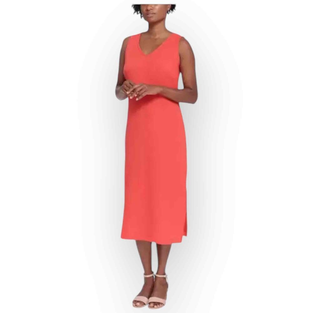 Briggs 100% Cotton Sleeveless Shift Dress - Poppy, Size XS 514XS